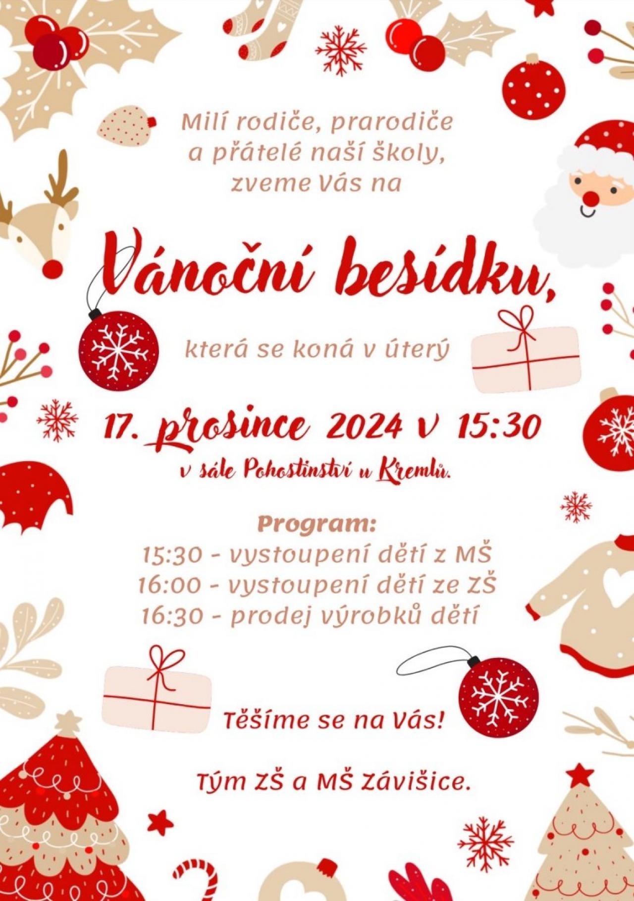 Vánoční besídka MŠ/ZŠ 17.12.