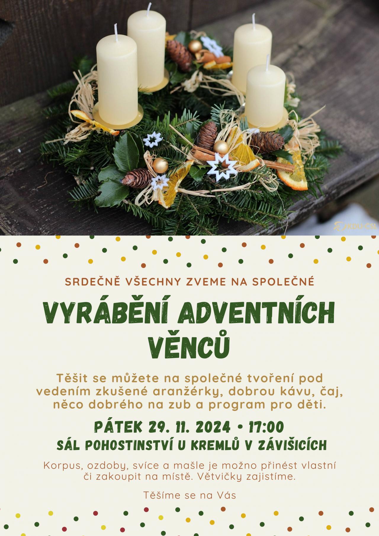 Vyrábění adventních věnců 29.11.